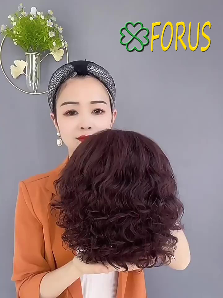 Tóc bộ trung niên 2024 ❤️FREESHIP❤️ tóc giả trung niên xoăn ngắn, bộ tóc giả cả đầu trung niên nữ, tóc giả nữ Sỉ 120k