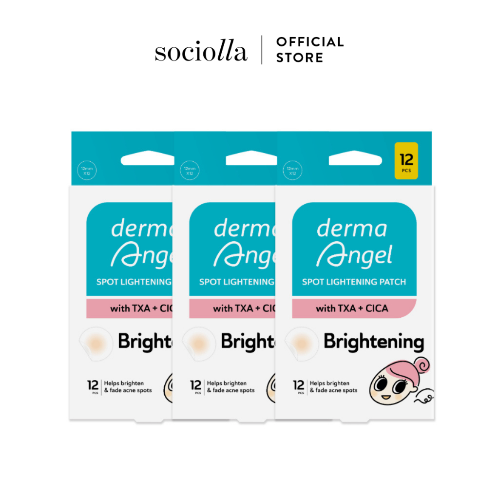 Combo 3 Miếng Dán Mụn Derma Angel Acne Spot Lightening Patch 12 Miếng