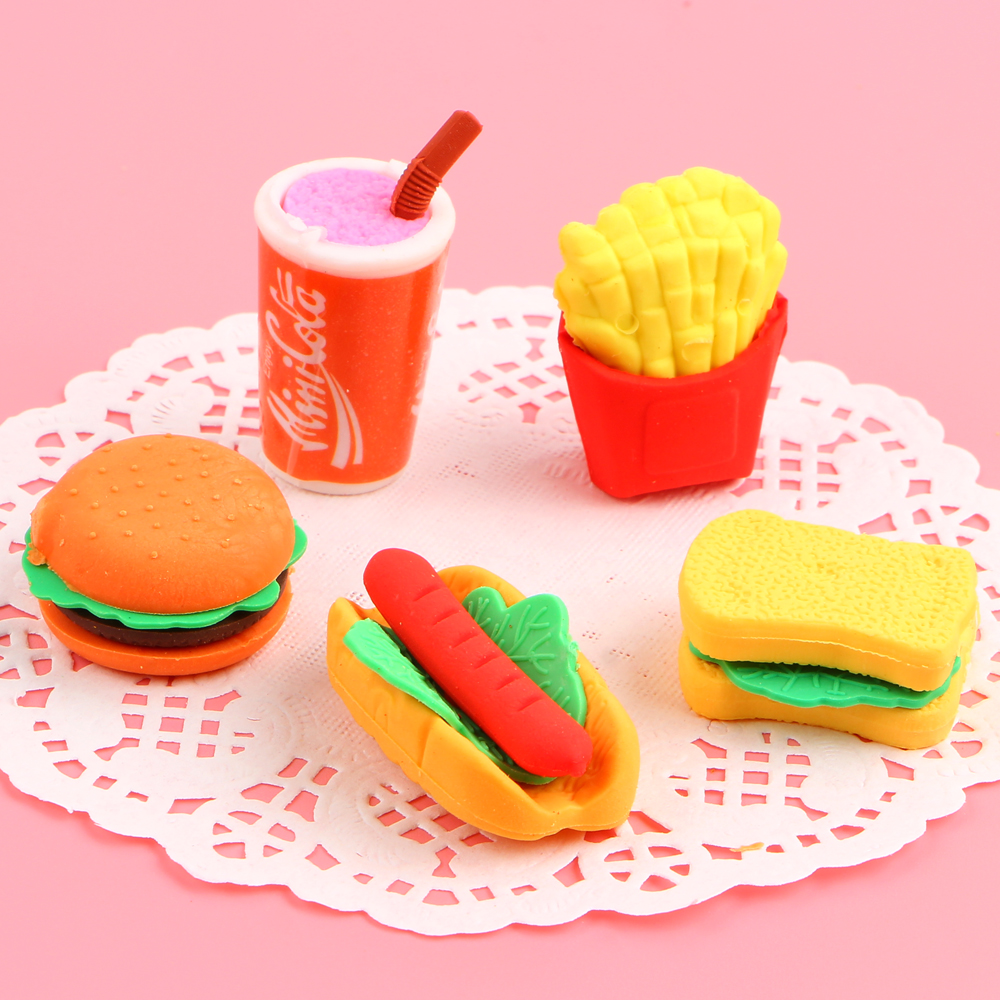 😍 Vỉ Gôm Tẩy Hình Thức Ăn 3D Siêu Xinh, Siêu Dễ Thương 😍