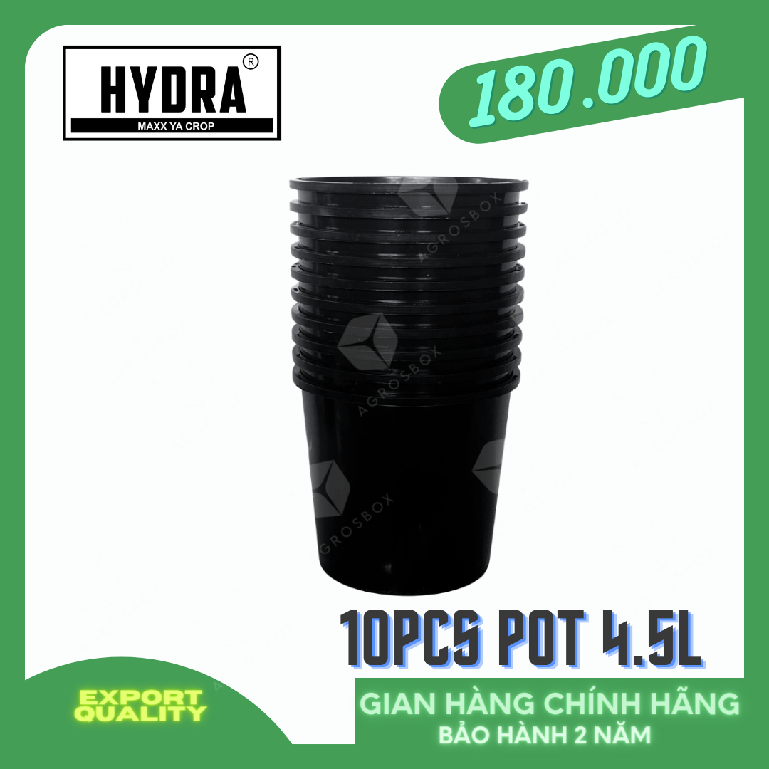 [HCM]Bộ 10 Chậu nhựa trồng cây cao cấp HYDRA 4.5L