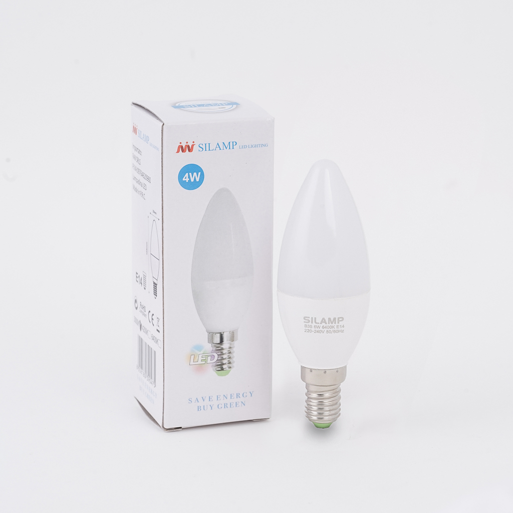 Bóng búp led SILAMP B35 công suất 4W đui đèn E14 - Bóng quả nhót