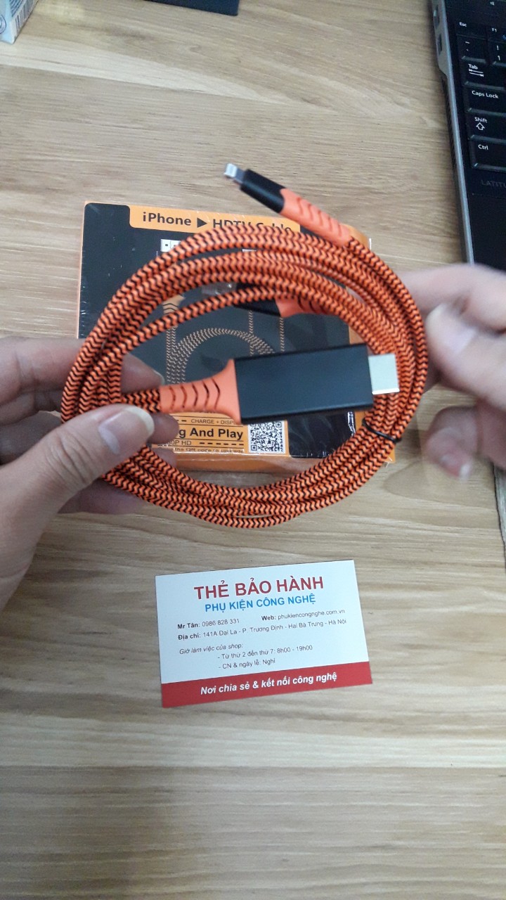 Cáp kết nối Iphone, Ipad với Tivi cổng HDMI - Lightning to HDTV - Hàng cao cấp