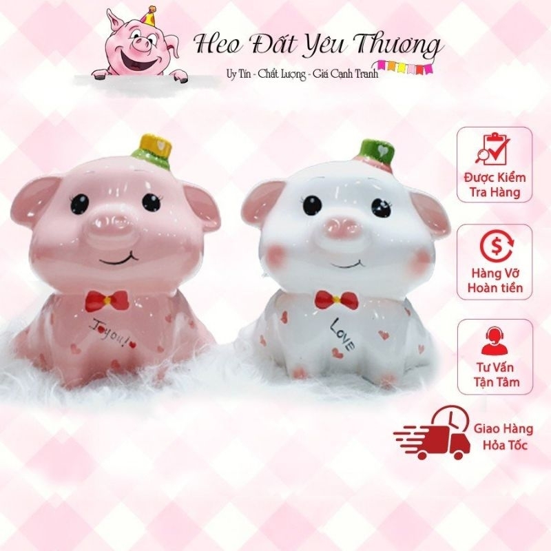 Lợn thiên thần gốm sứ đáng yêu