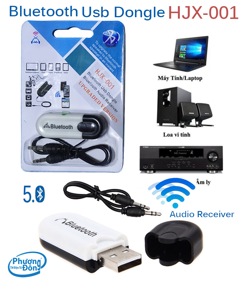 Bluetooth USB Dongle BT-5.0 kết nối âm thanh với Loa, Amply karaoke