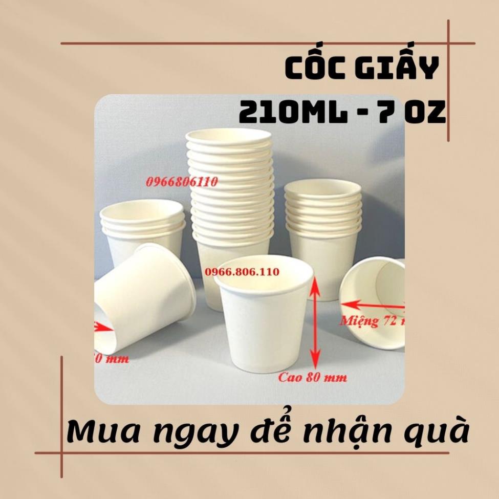 Cốc giấy 210ml_7oz cao cấp dùng 1 lần