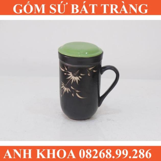 Bộ cốc lọc trà bát tràng - gốm sứ bát tràng anh khoa