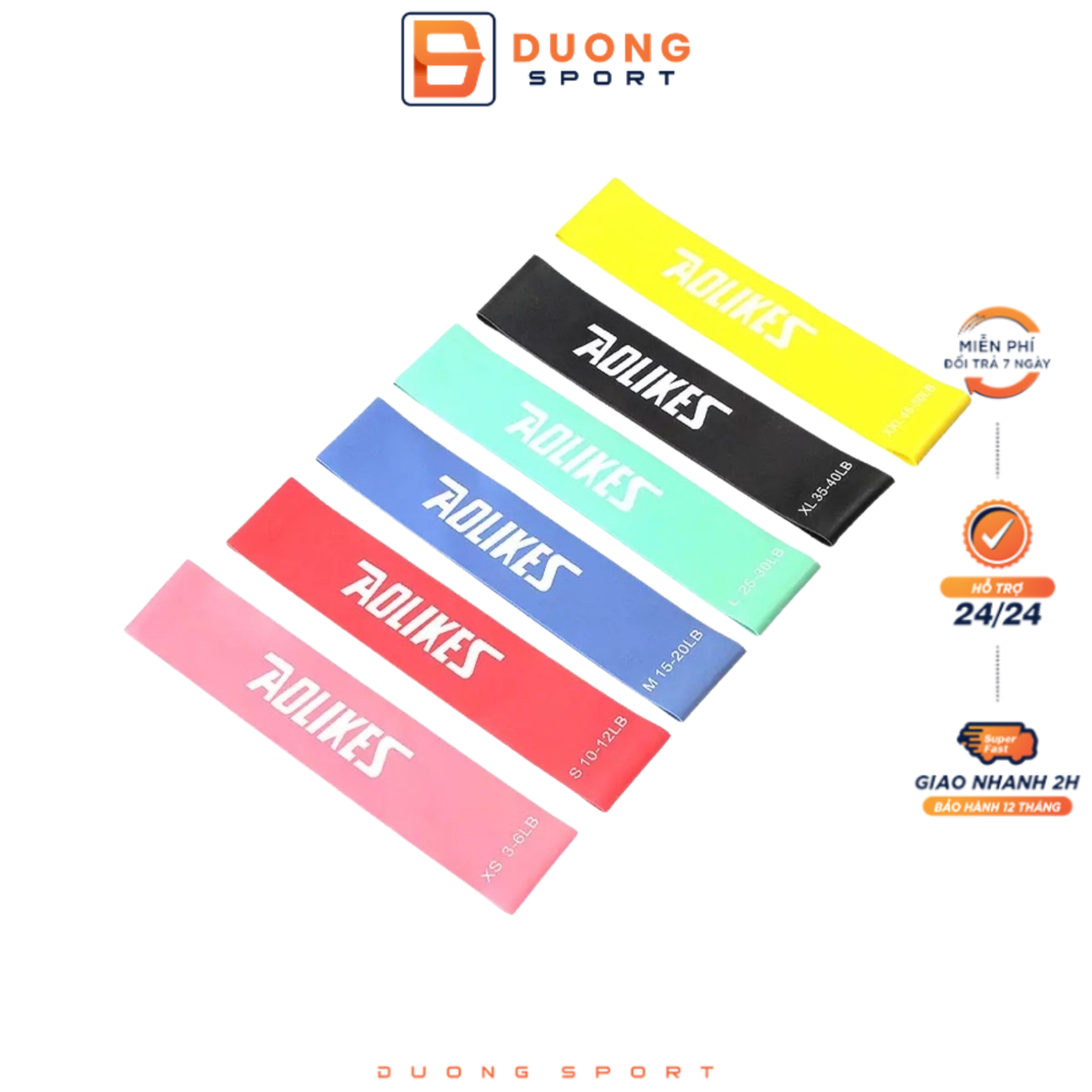 Dây mini Band Lẻ Dây cao su kháng lực Aolikes tập chân mông Phụ Kiện Tập Gym AL 3601