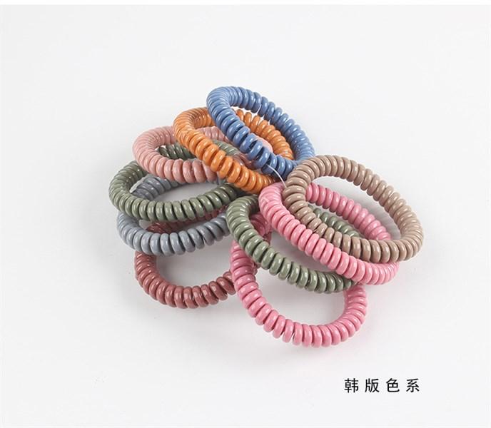 Set 5 - 10 Cột Tóc Lò Xo Xinh Xắn Thời Trang Woman Small Fresh Telephone Line Wire Hair Ring Bright Wild Head Rope Rubber Band No Trace Elastic Hair Rope Hair Accessories
