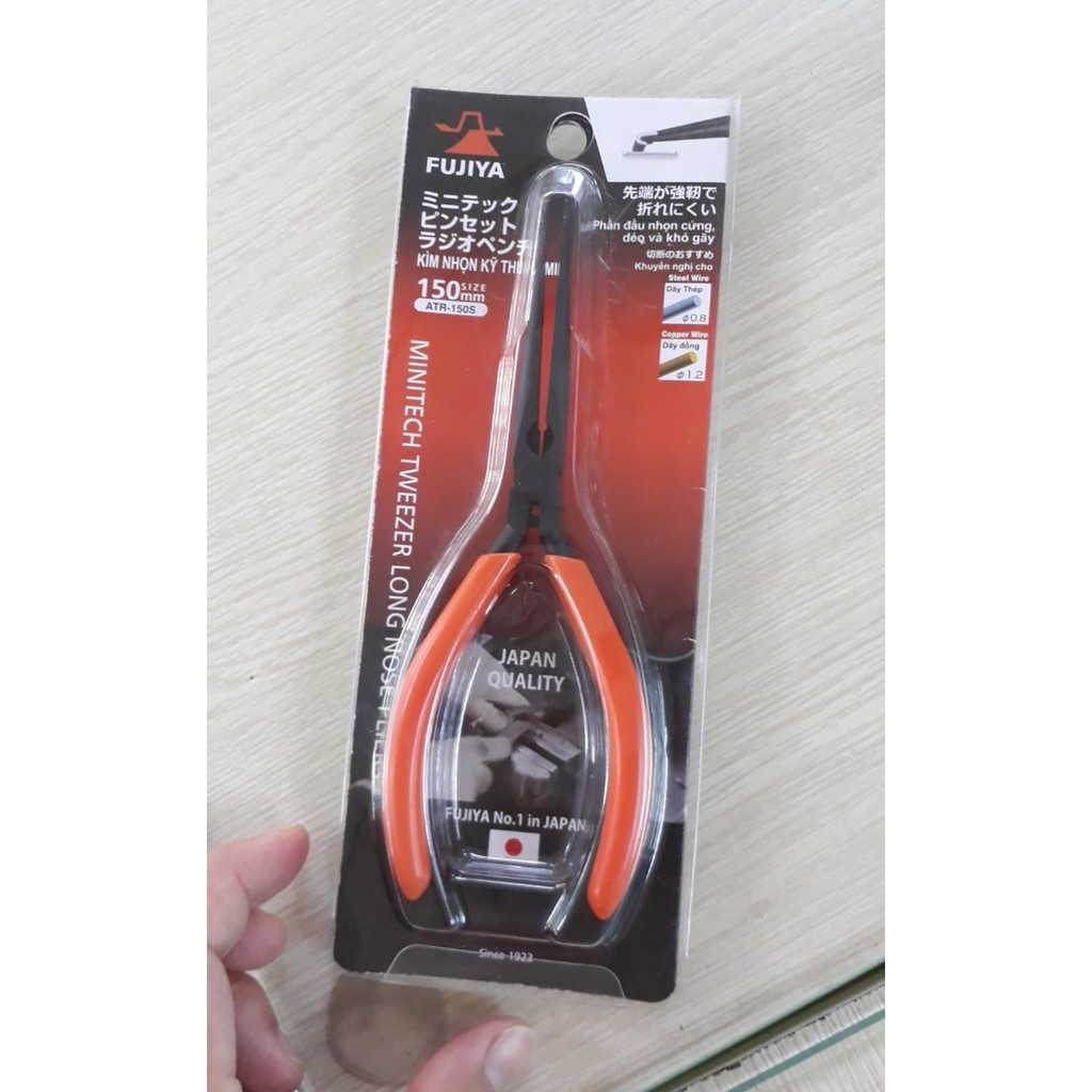 Kìm nhọn kỹ thuật mỏ cong fujiya atr-150sb 6"/150mm - chính hãng - nhật bản