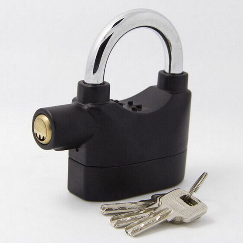 Ổ Khóa Chống Trộm Cao Cấp Alarm Lock Có Còi Báo Động Màu Đen