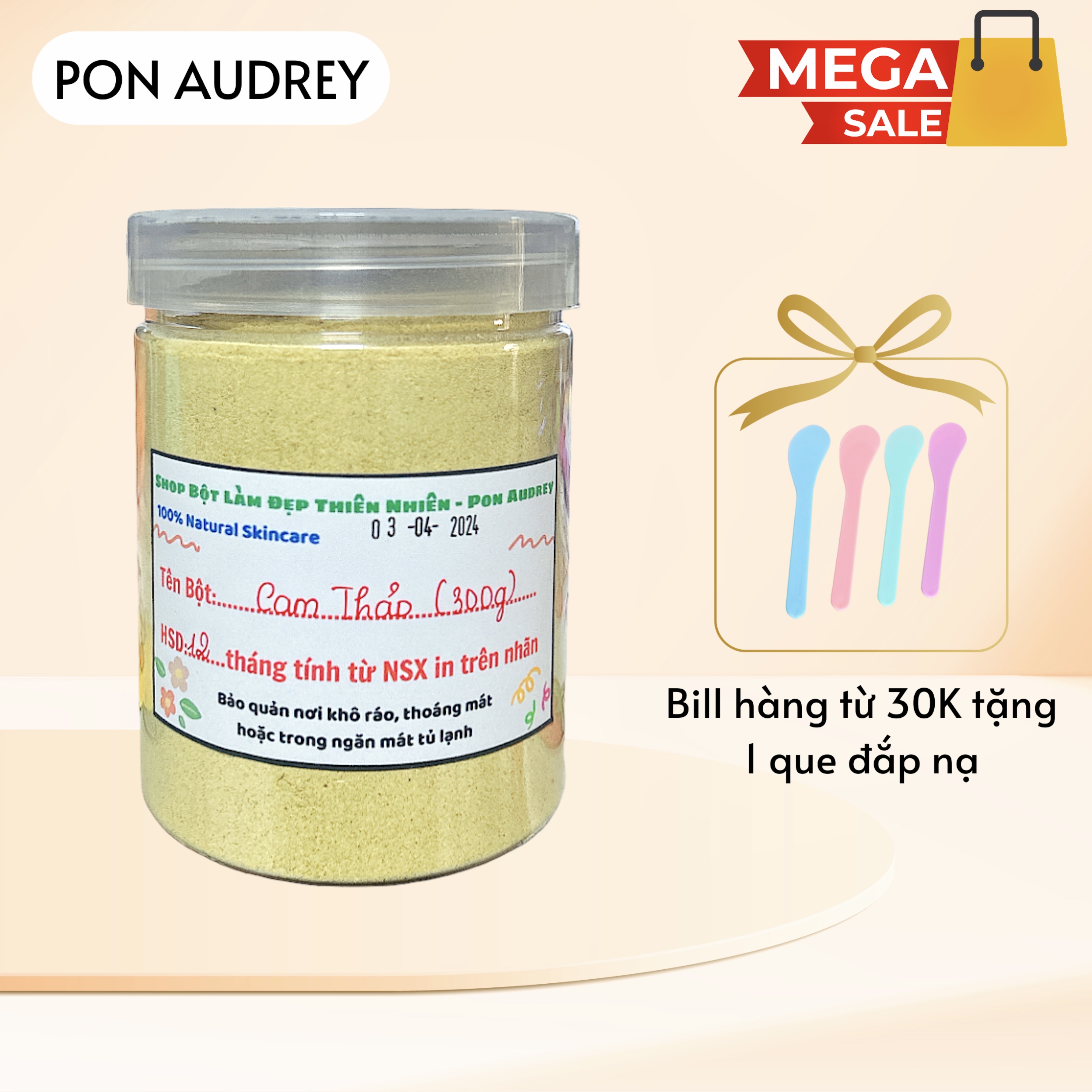 Bột cam thảo nguyên chất giúp trắng da, giảm mụn, mờ thâm nám, chống lão hóa