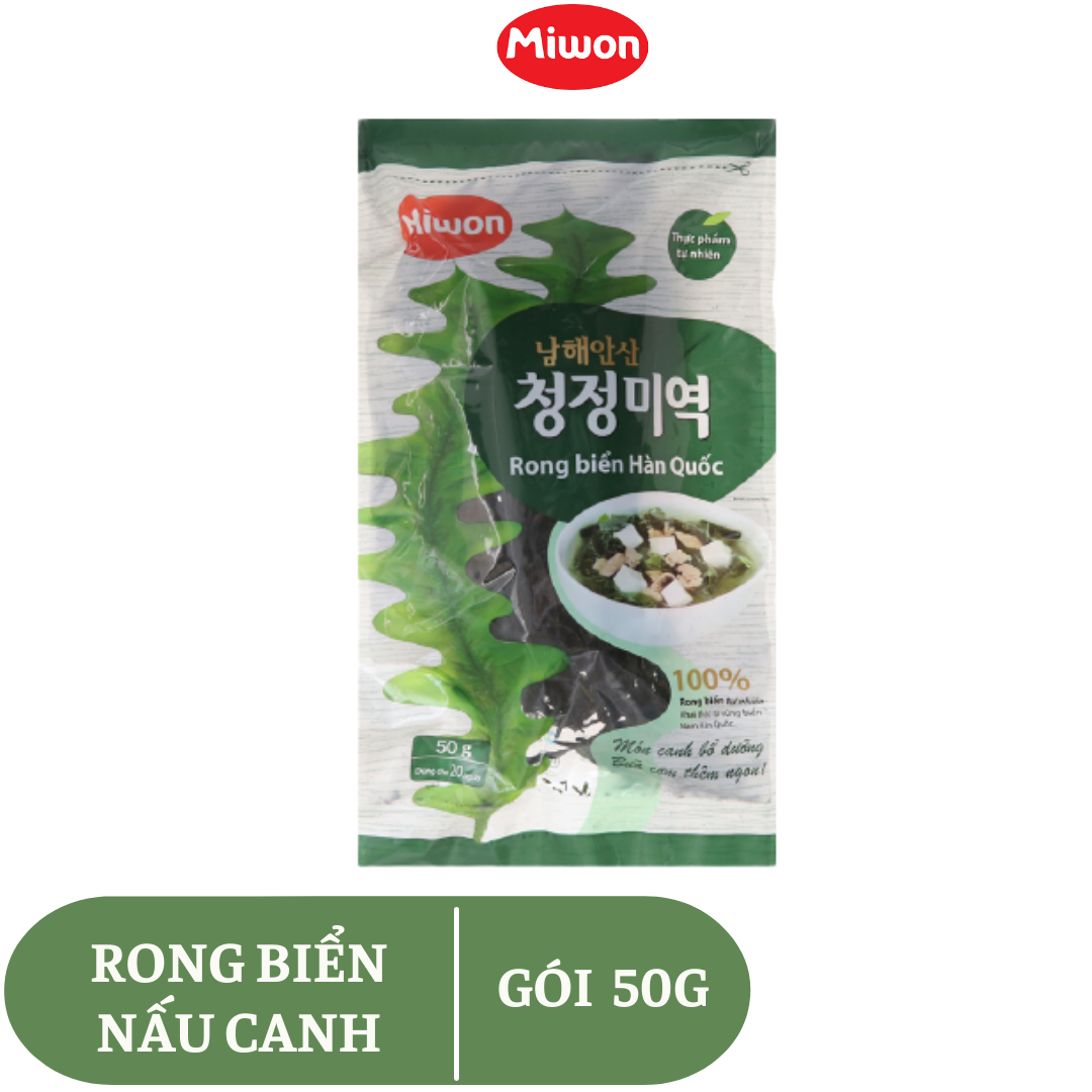 Rong biển khô nấu canh gói 50g, nhập khẩu chính hãng Hàn Quốc, dùng làm cả món nộm rong biển