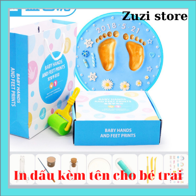 Bộ khung in dấu vân tay, vân chân cho bé sơ sinh lưu giữ kỉ niệm đầu đời