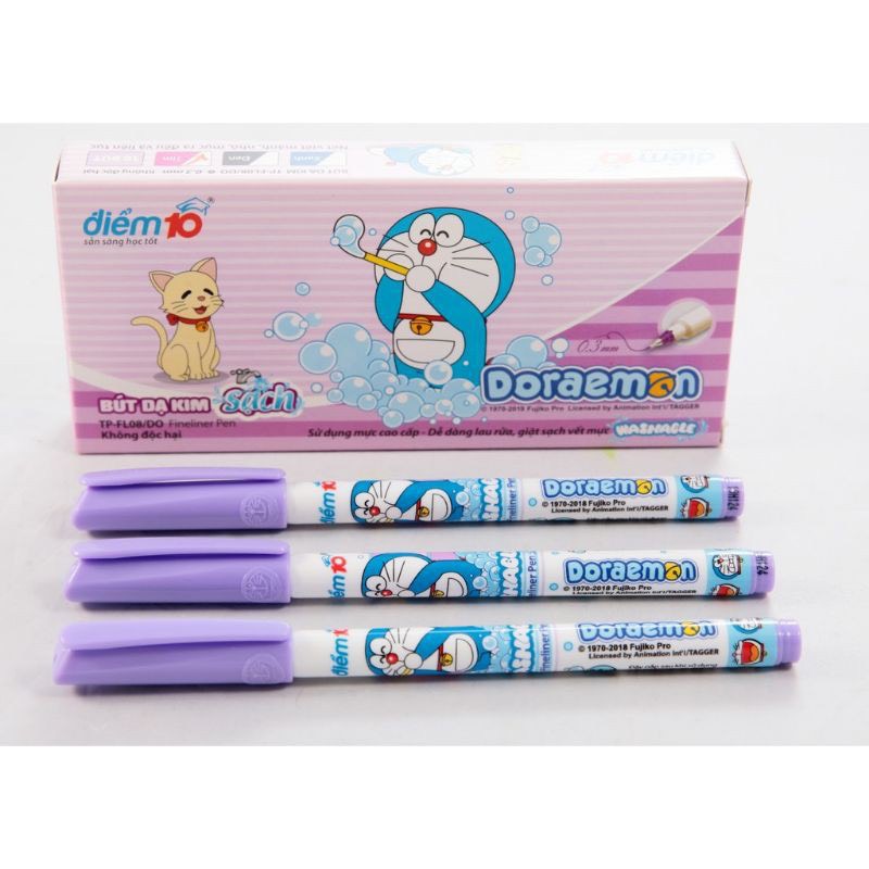 Hộp 10 cây bút mực nước điểm 10 doraemon fl-08/do