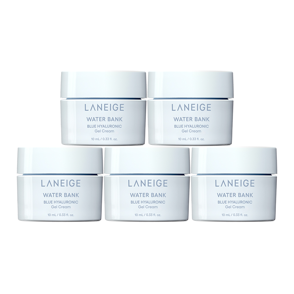 [Phiên bản trải nghiệm] Bộ 5 Kem Dưỡng Ẩm Dạng Gel Laneige Water Bank Blue Hyaluronic Gel Cream 10ml x 5 (Da Dầu và Da Hỗn Hợp)