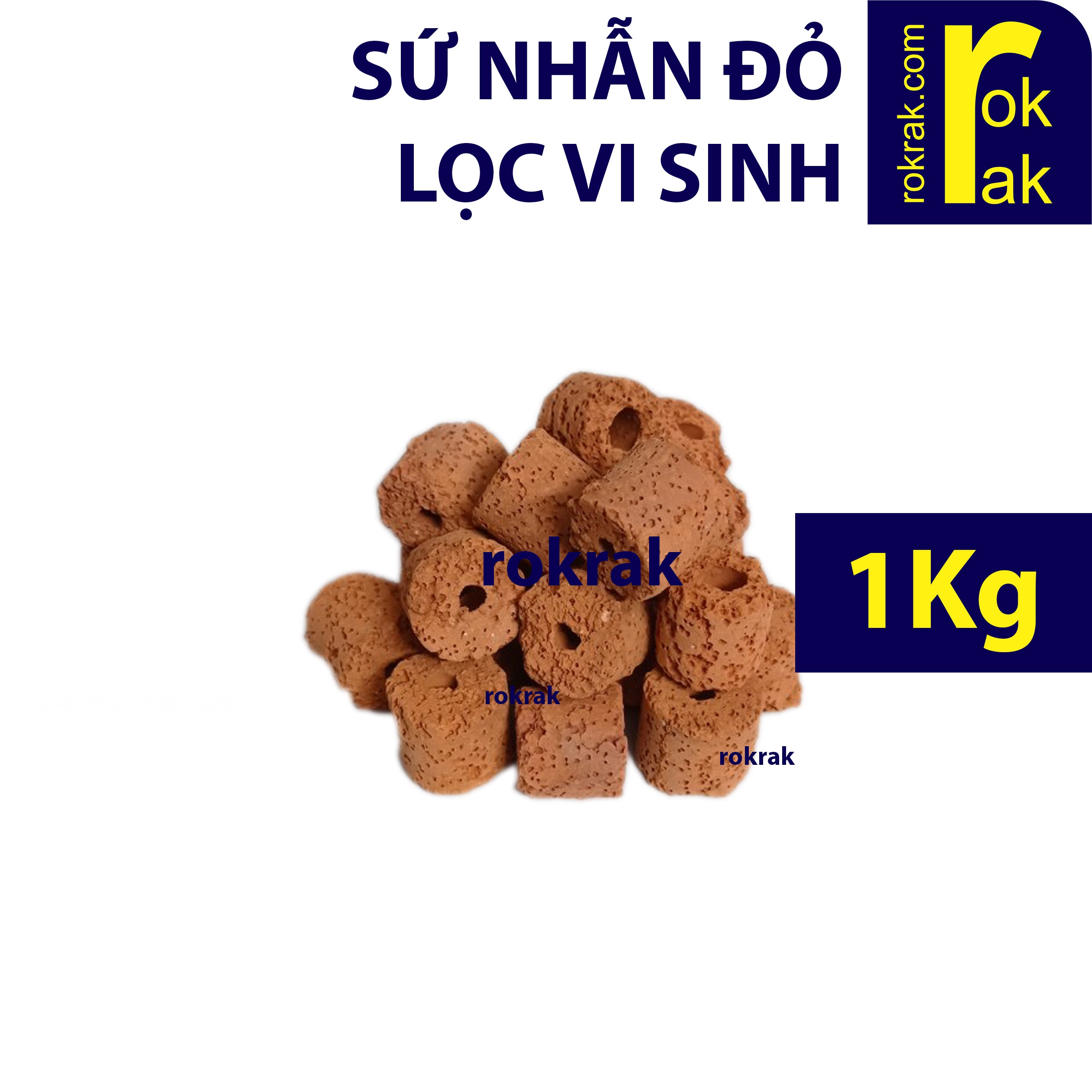 [HCM]Sư lọc Sứ nhẫn Đỏ hồ cá 1Kg cao cấp Lỗ xốp ~ 60-300 micro met