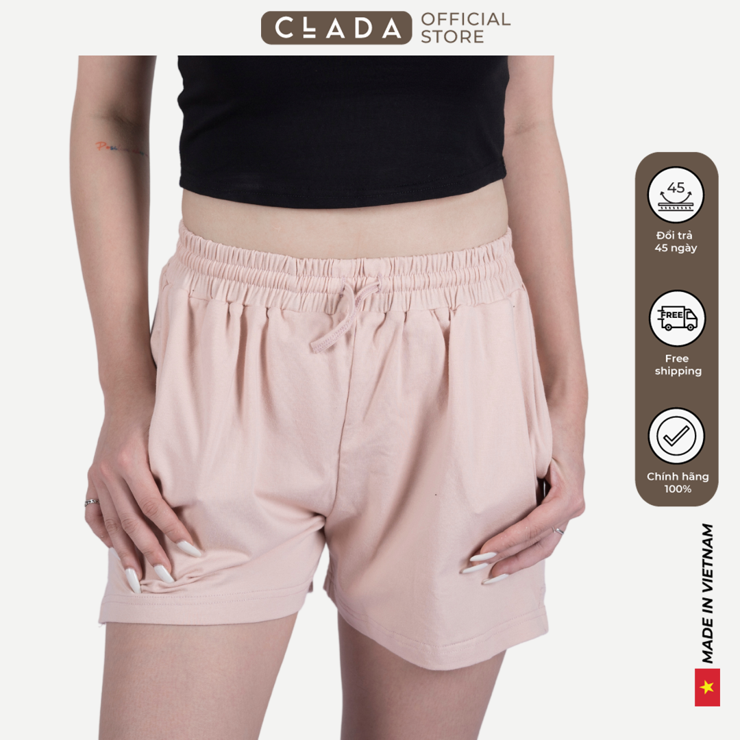 Quần short co giãn thương hiệu CLADA - Hồng