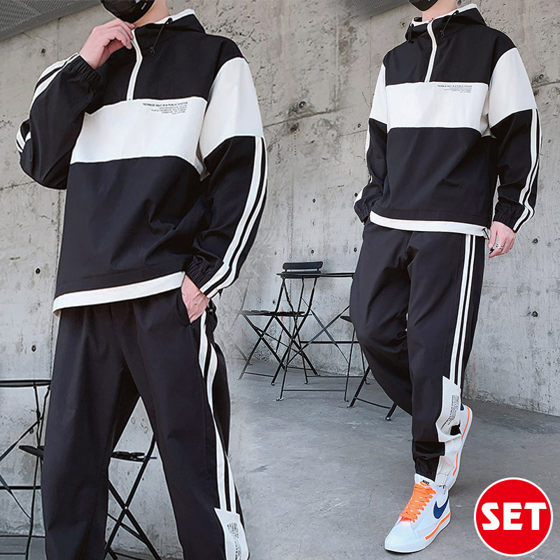 [ Deal Độc Quyền ] Bộ Quần Áo Nỉ Nam Dài Tay Phối Màu Họa Tiết Hai Sọc Phong Cách Hàn Quốc Trẻ Trung Cá Tính Sành Điệu NTD QA NAM 128