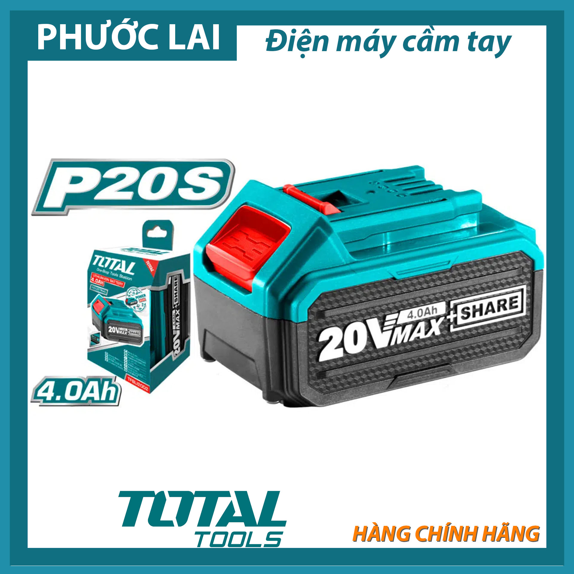 Pin lithium-ion total 20v/4.0ah tfbli2002