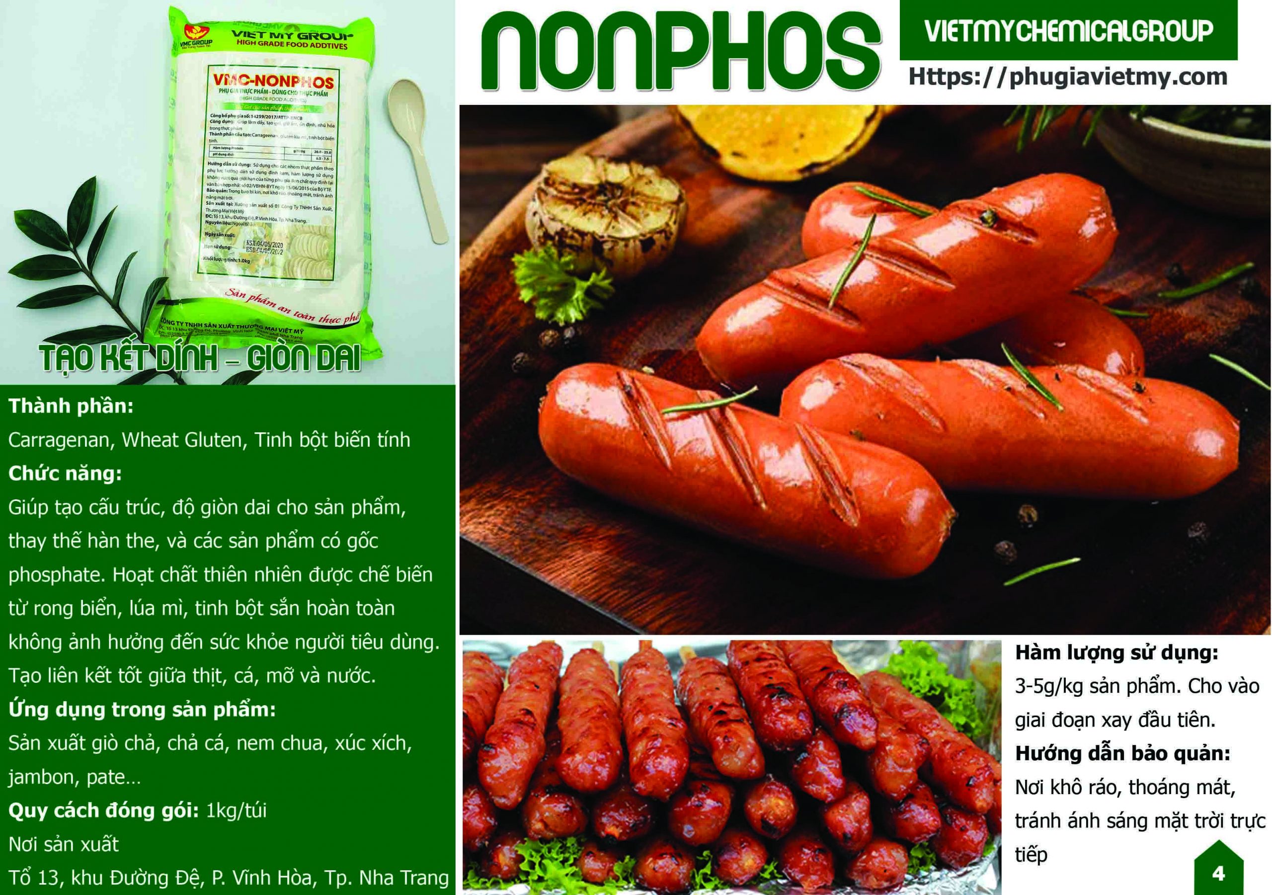Vmc nonphos - tạo độ dai gốc tự nhiên