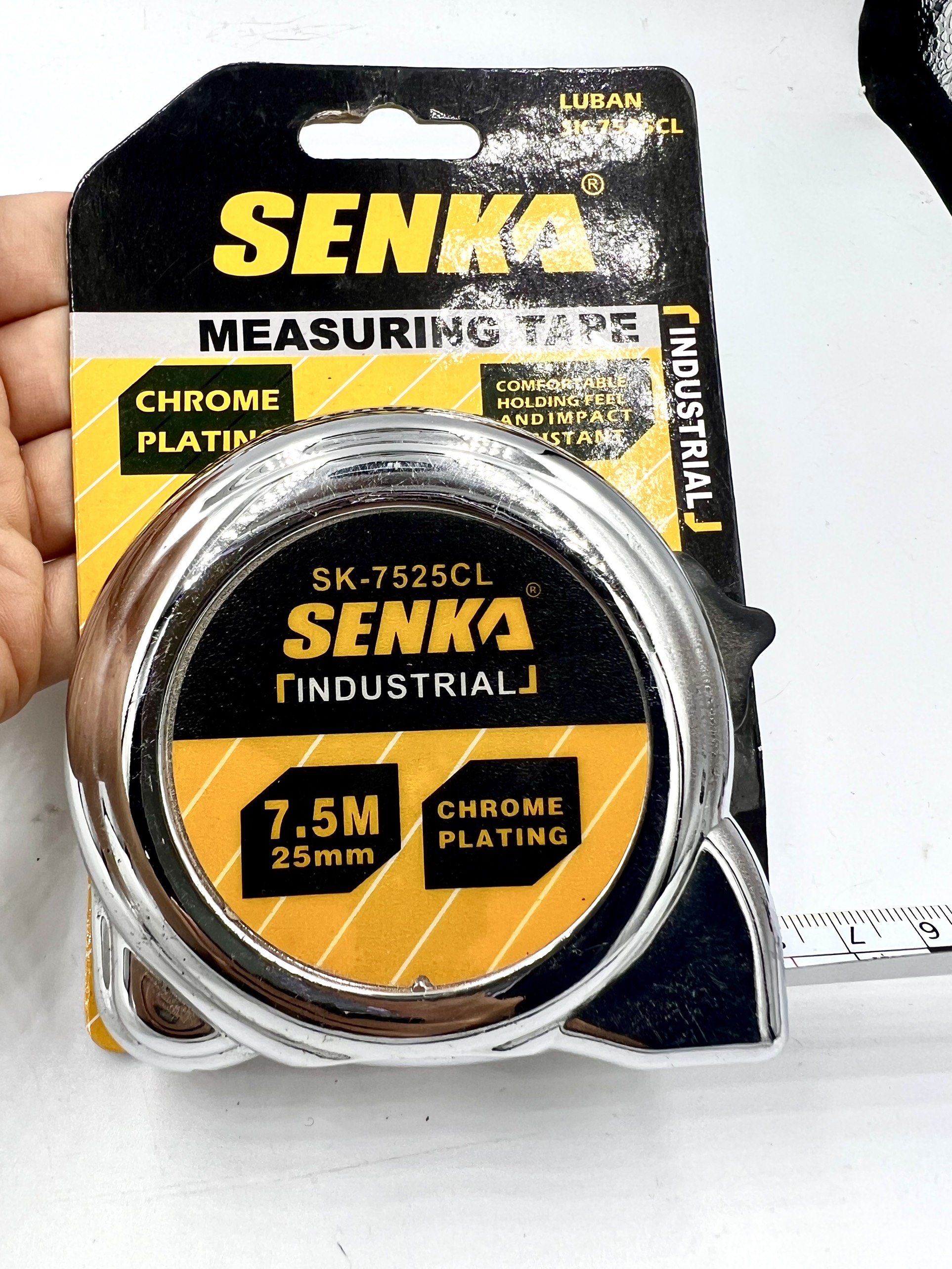 Senka 1 thước mạ chrome cao cấp 5m, 7.5m, số lớn, lỗ ban