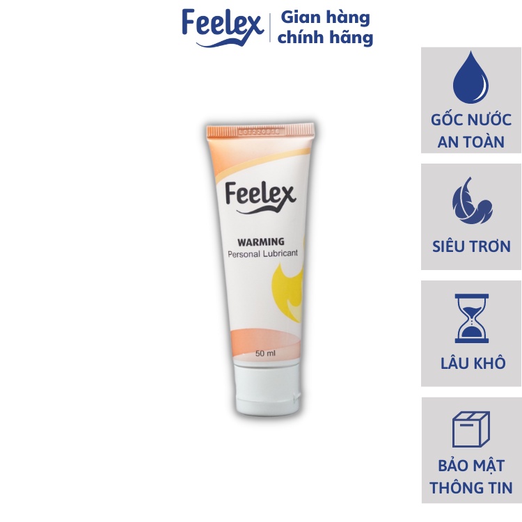 Gel bôi trơn Feelex Personal Lubricant ấm nóng - 50ml