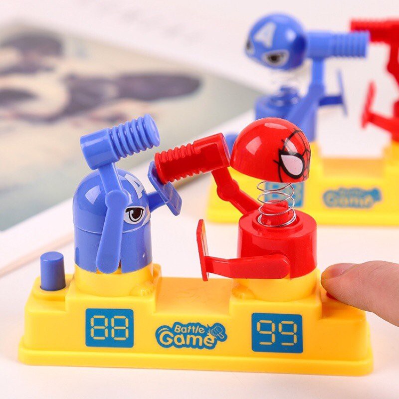 [HCM](CÓ VIDEO) Đồ chơi võ sĩ chiến đấu gõ đầu búa nhựa mini (12 x 9cm giao màu ngẫu nhiên)