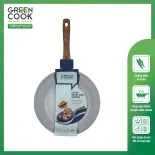 Chảo đúc đáy từ men đá xanh sapphire Green Cook GCP09 với 10 lớp chống dính an toàn cho sức khoẻ, công nghệ Hàn Quốc dùng được trên bếp từ - Hàng chính hãng Greencook