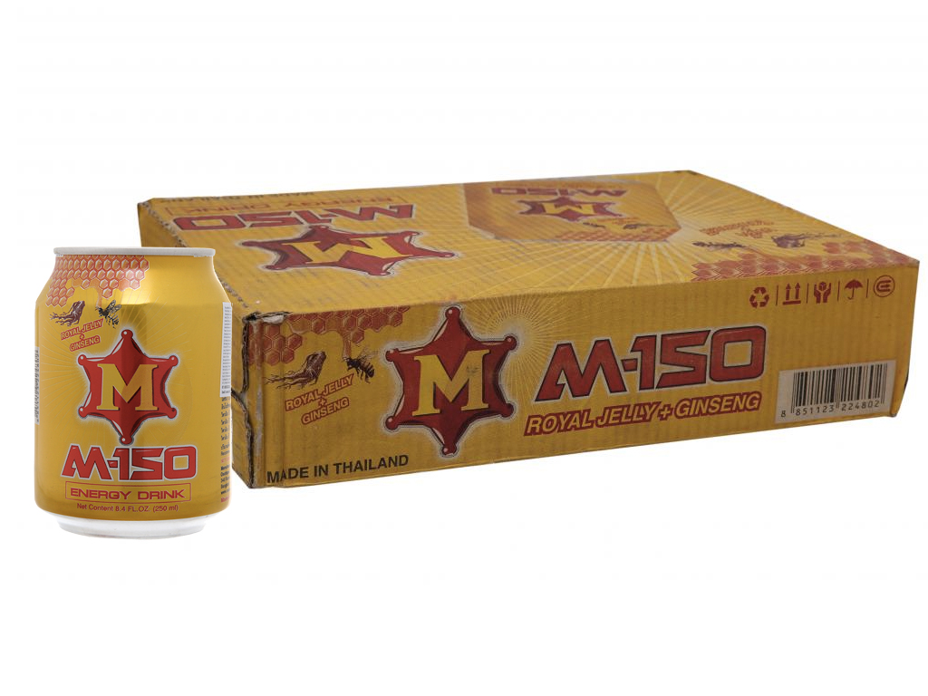 Nước tăng lực m150 thái lan vị nhân sâm mật ong 250ml x 24 lon