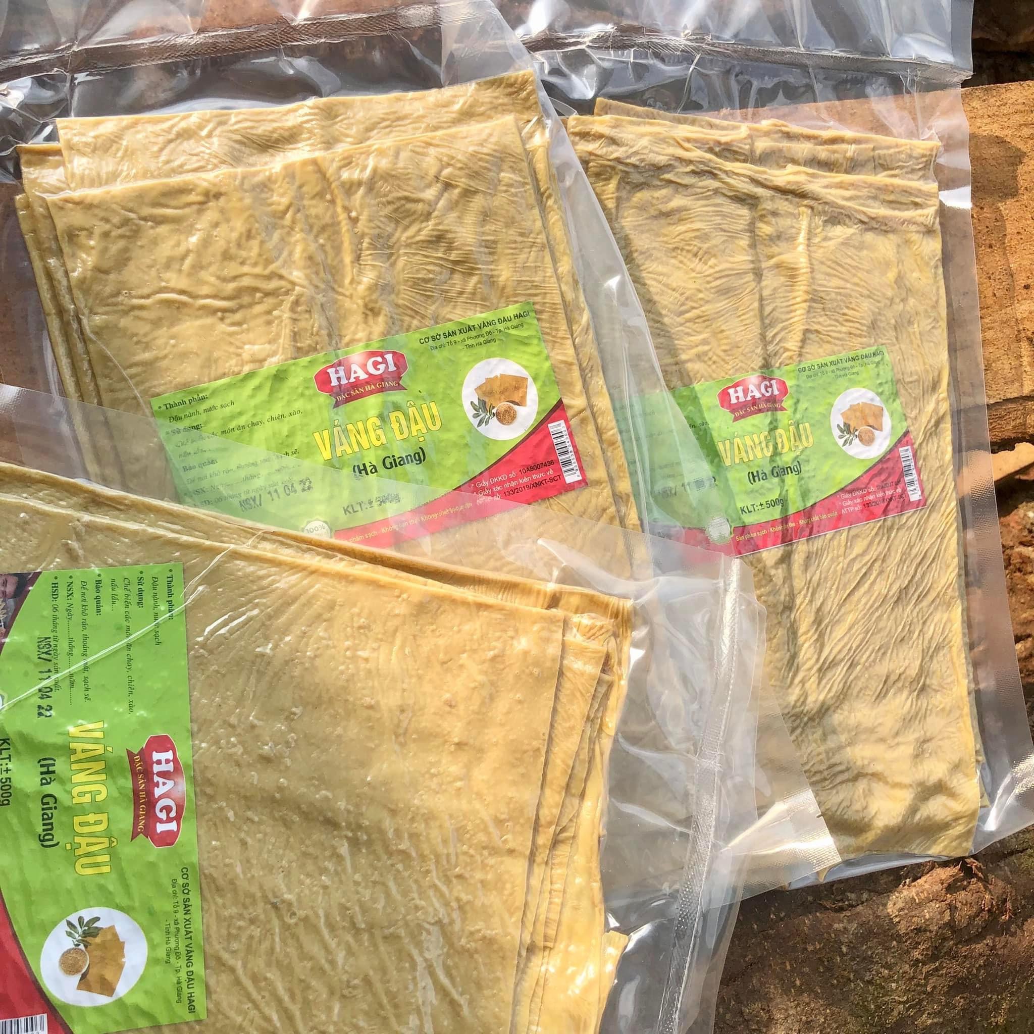 Váng đậu khô - Tàu hũ ky - 1kg - Loại đặc biệt hút chân không - Váng đậu Hagi - đồ ăn vặt