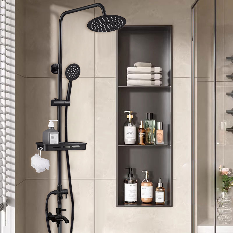 Inox 304 Bộ Vòi Hoa Sen Hình Vuông Đứng Nóng Lạnh Sen Tắm Tăng Áp Cao Tiết Kiệm Nước
