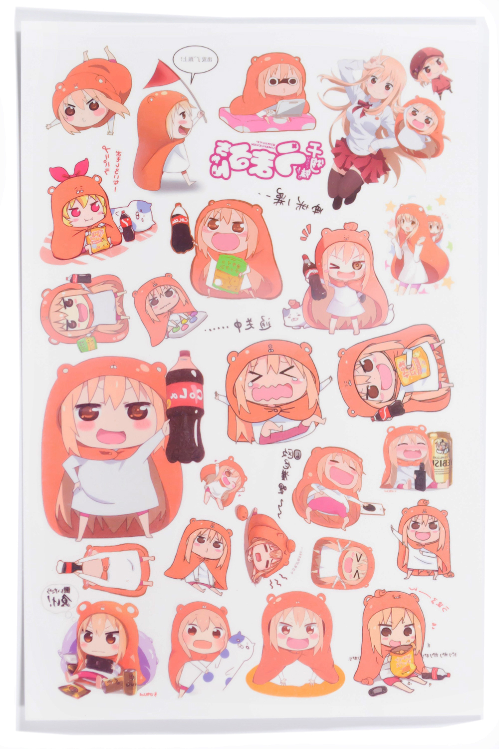 Sticker Anime hình xăm dán da 18x12cm - Himouto! Umaru-chan