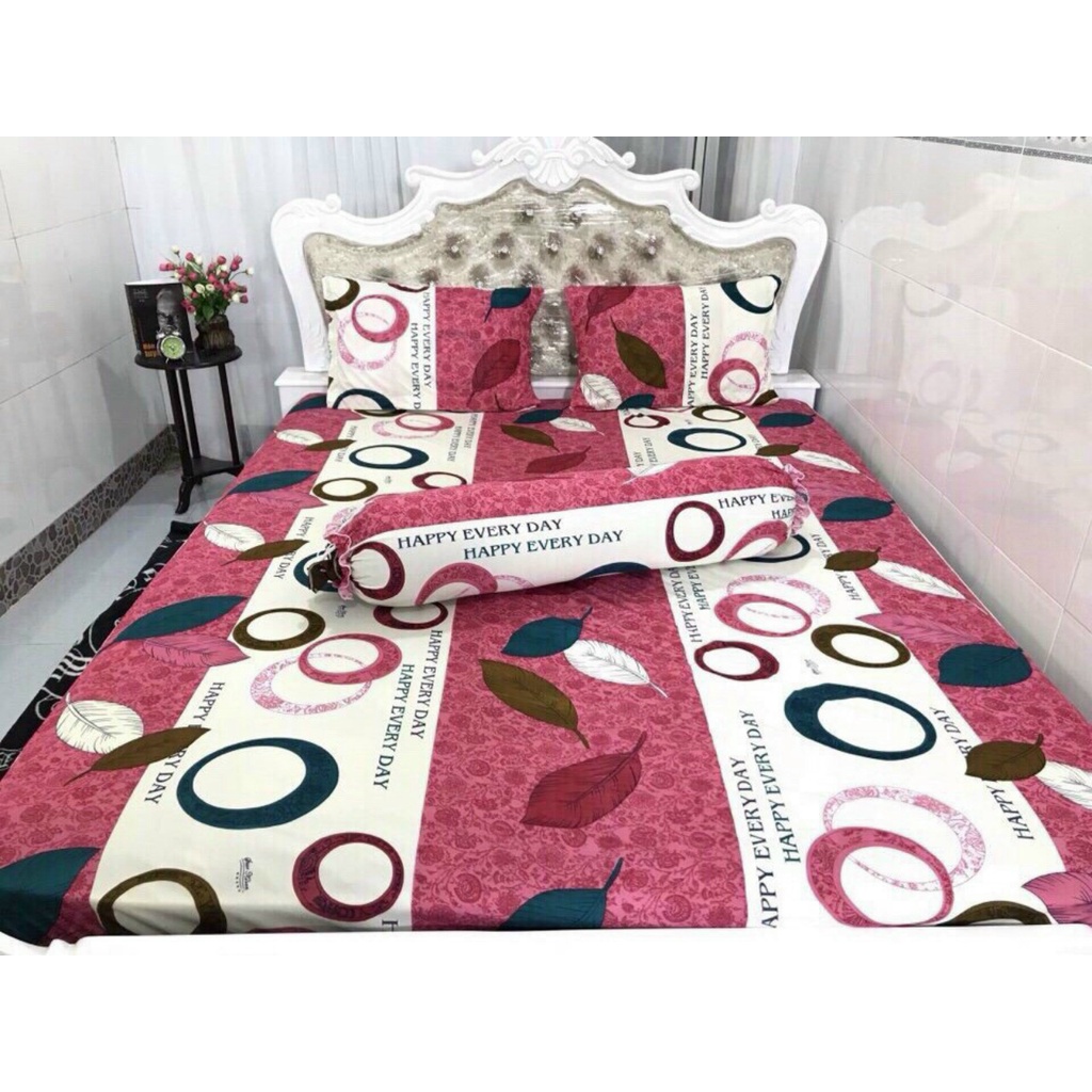 Bộ ga gối Thun Lạnh HQ 4 món[GIÁ XƯỞNG]vừa size nệm 5-20cm
