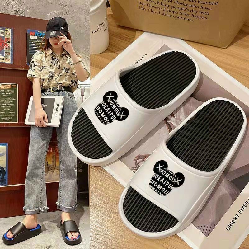 Dép bánh mì Nam Nữ unisex đế độn  hình gấu MICKEY XX HOTTREND 2023, chất liệu EVA siêu nhẹ siêu bền