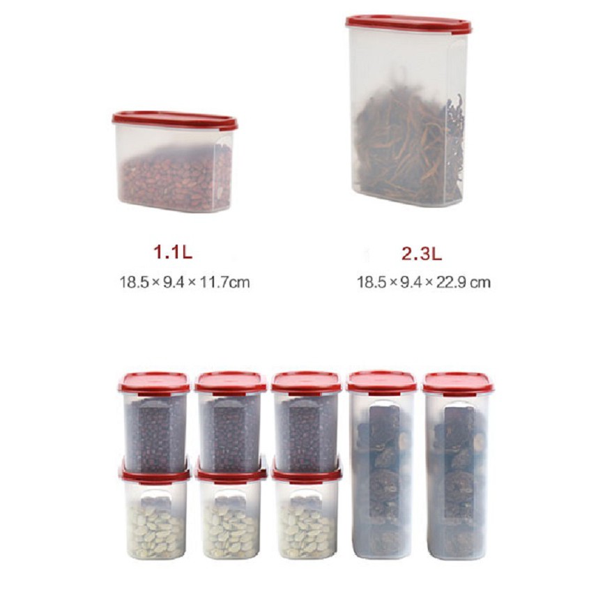 Hộp Khô Kệ Bếp Modular Mate Oval tupperware Cao Cấp Chính Hãng