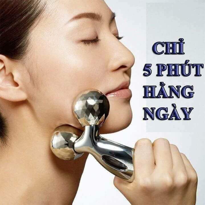 Con lăn mát xa toàn thân-Cây lăn massage có cấu tạo 1 tay cầm và 2 con lăn