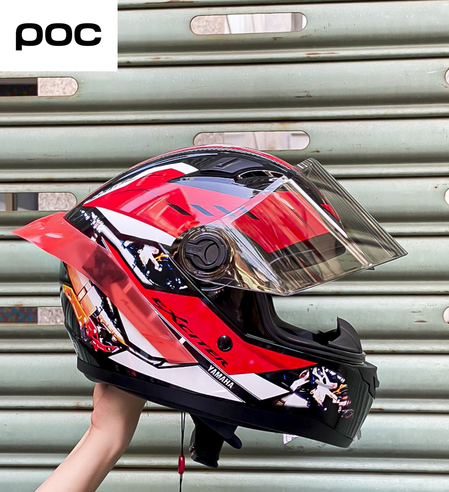 (Đuôi gió Đỏ) Mũ bảo hiểm AGU TEM YAMAHA ĐỎ BẢN MỚI NHẤT 2023 KÈM ĐUÔI GIÓ VÀ TÚI ĐỰNG NÓN