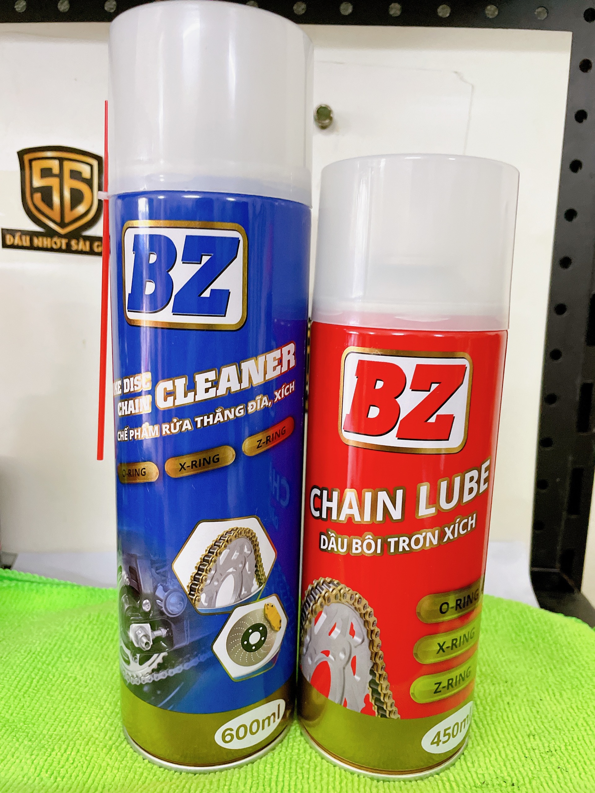 [HCM]COMBO 2 chai BZ bôi trơn xịt dưỡng sên xích xe máy + rửa sên vệ sinh sên