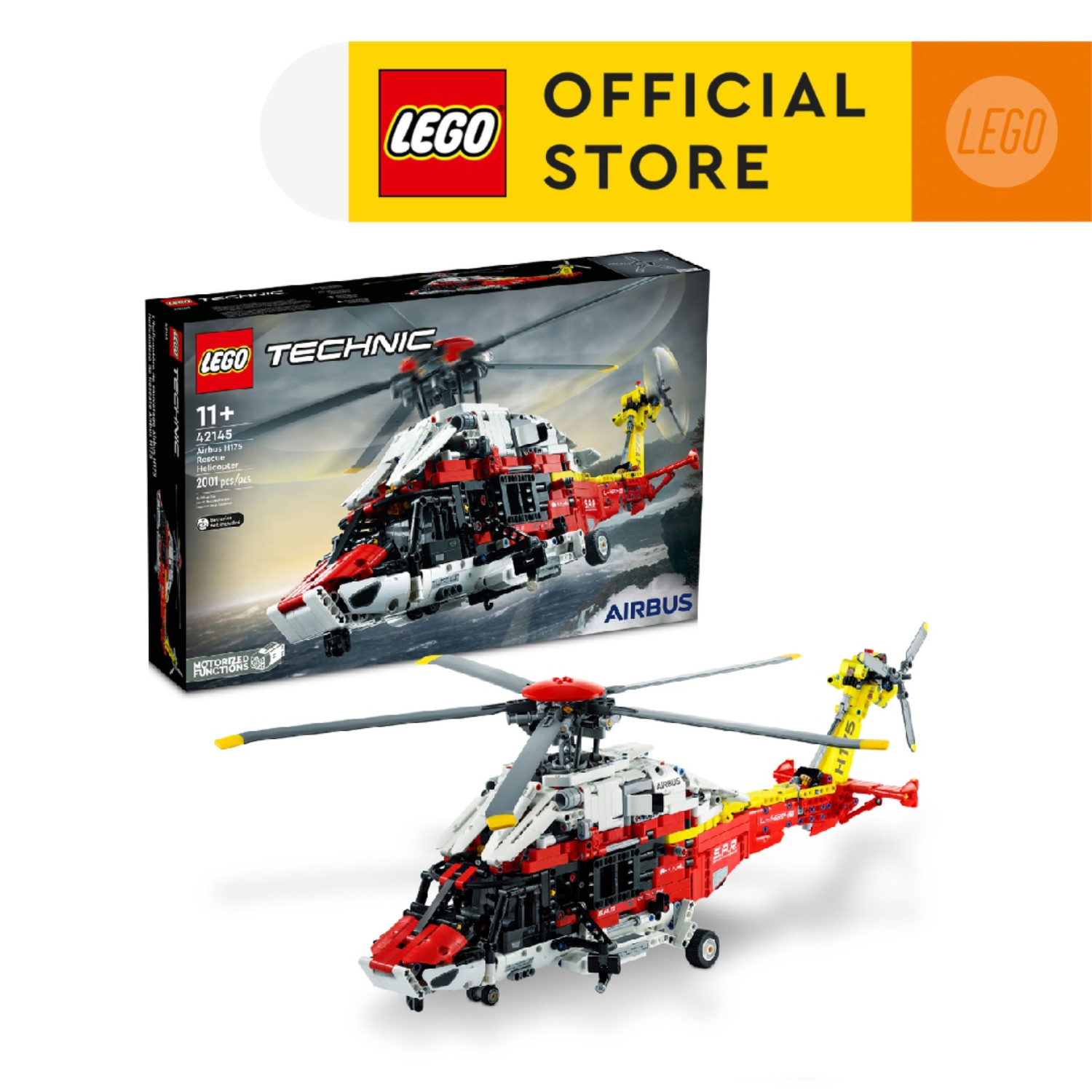 Lego technic 42145 đồ chơi lắp ráp trực thăng cứu hộ airbus h175