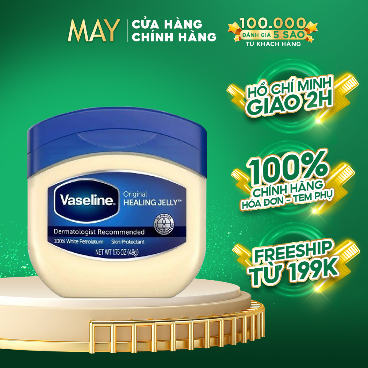 Sáp Dưỡng Ẩm Đa Năng Vaseline Orginal Healing Jelly 49g