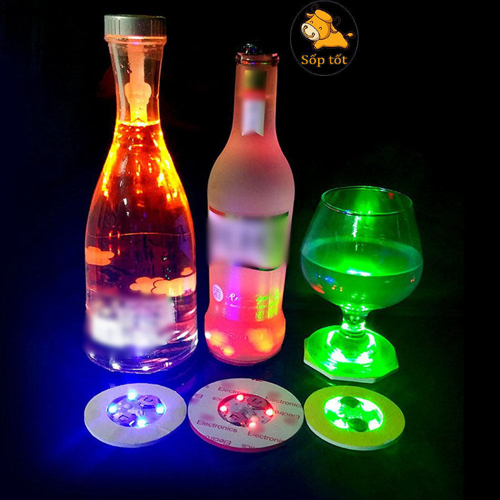 Đế lót ly Cocktail Có Đèn Led Phát Sáng đẹp mắt, sang trọng, nổi bật