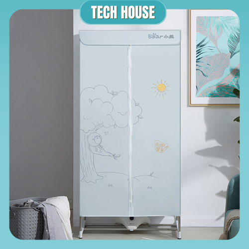 Tủ sấy quần áo bear chính hãng hgj-b10v1,2 tầng công suất 1000w