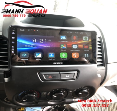 Màn hình android Zestech Z500 cho xe Ranger 2017