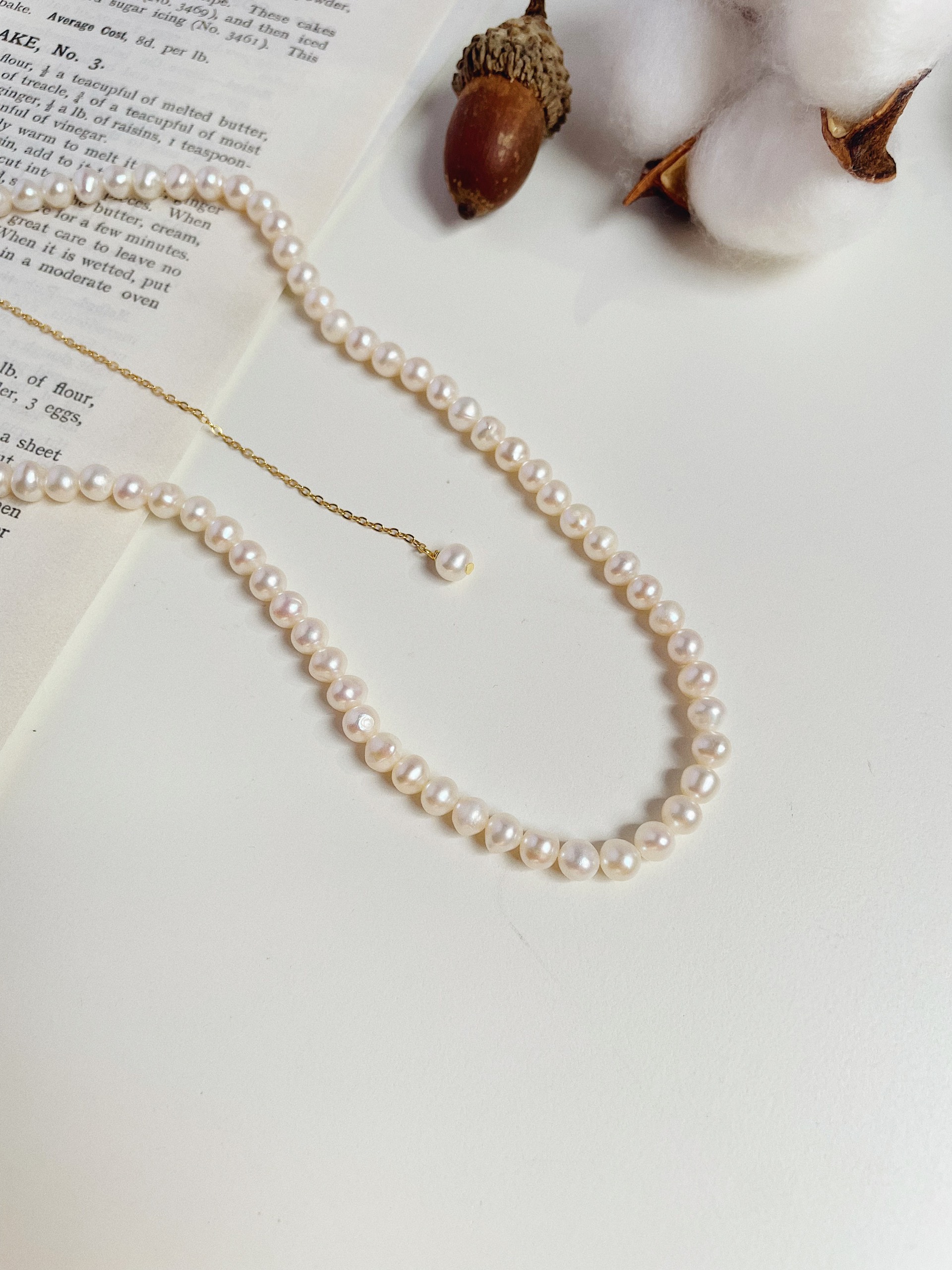 |daisy accessory| vòng cổ ngọc trai khoá bạc 925 cao cấp - grace pearl necklace