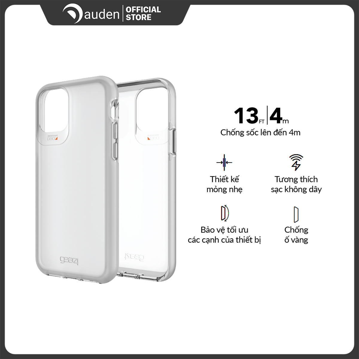 Ốp lưng chống sốc Gear4 D30 Hampton 4m cho iPhone 11 - Dâu Đen Store