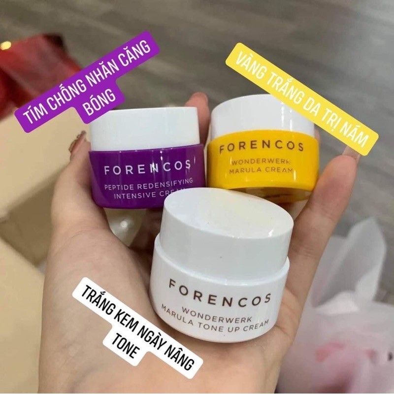Kem dưỡng trắng da ngày và đêm Forencos Wonderwerk Marula Cream/Marula Tone Up Cream/Peptide Redensifying Intensive Cream 10g