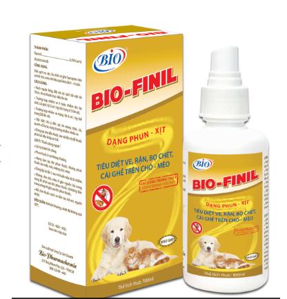Chai Xịt Ngoài Da Trị Ghẻ, Ve, Rận, Bọ Chét Trên Chó Mèo - Bio Finil