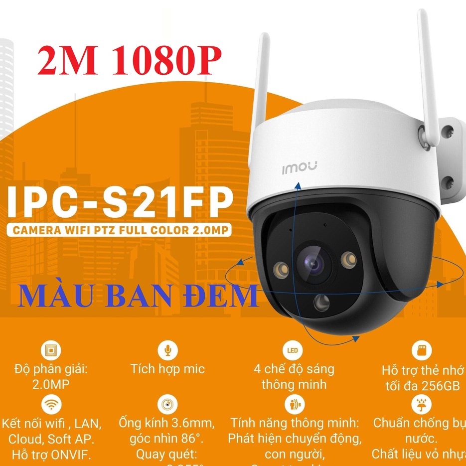 Camera imou ipc-s21fp 2mp/s41fp 4mp ngoài trời quay quét zoom chất lượng cao
