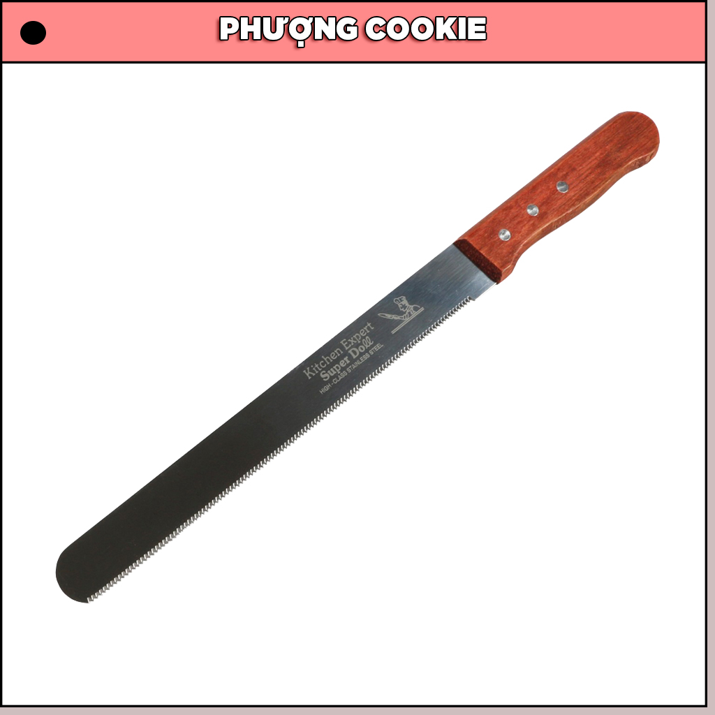 Dao răng cưa cắt bánh mì cán gỗ