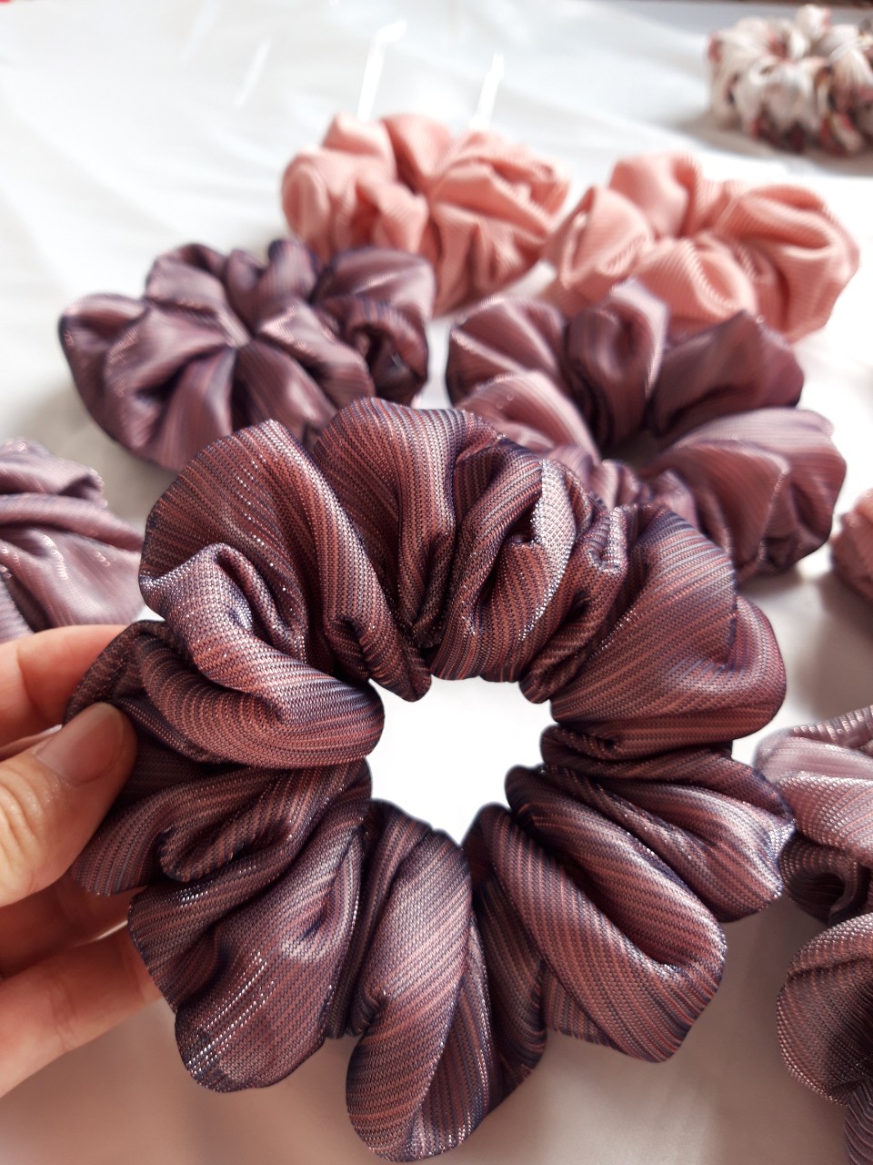 Cột tóc Scrunchies 2 lớp voan kiến